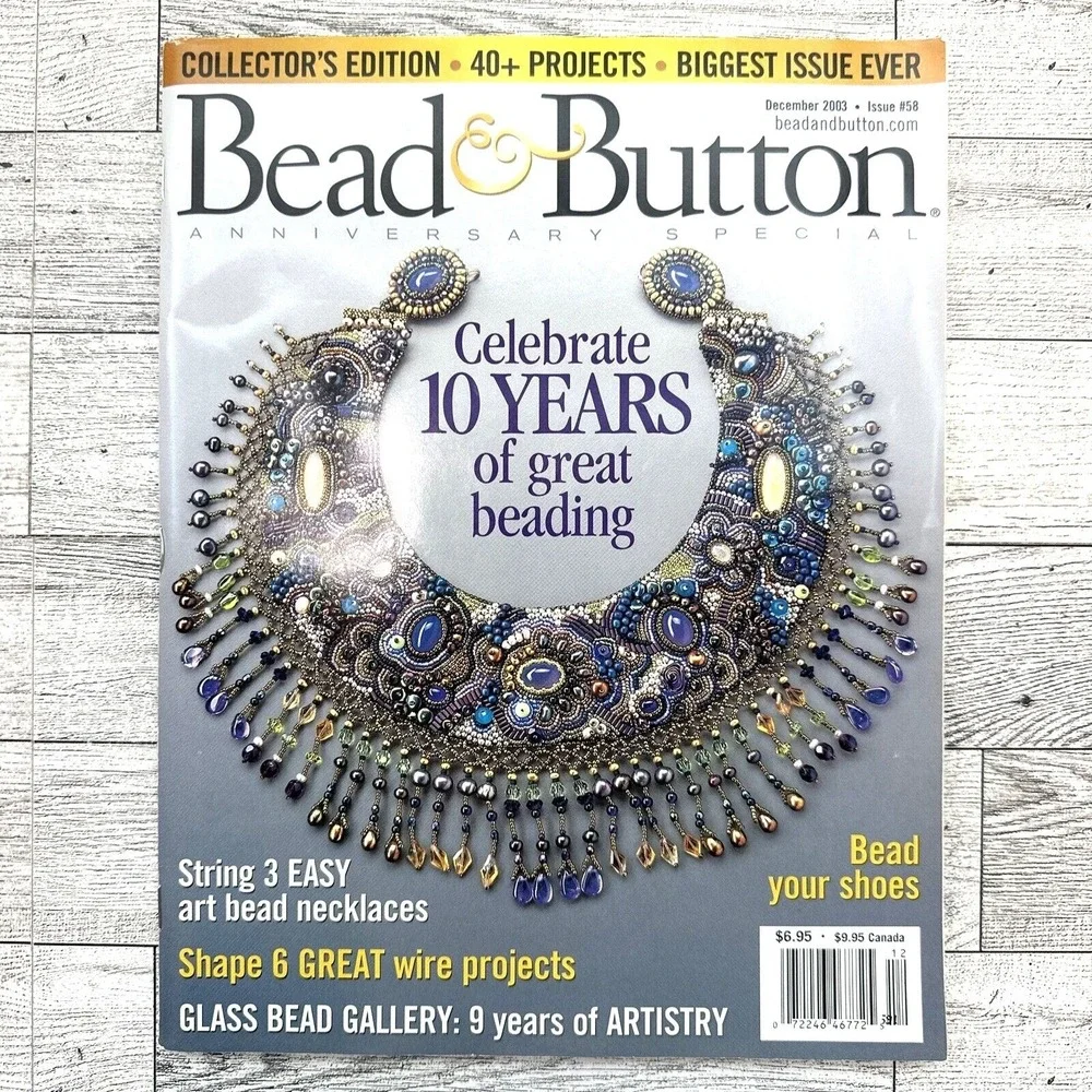 Bead & Button Magazine December 2003 10th Anniversary Jewelry‎ Making Craft